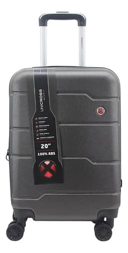 Valija Rigida Chica Carry On 20 De Cabina Unicross 4 Ruedas 360 Color Gris