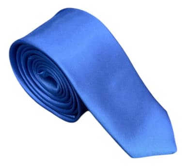 Corbata Angosta Lisa Corbata Finita Color Azul Francia