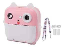 Cámara De Fotos Con Impresión Infantil Portátil Video Hd Color Rosa