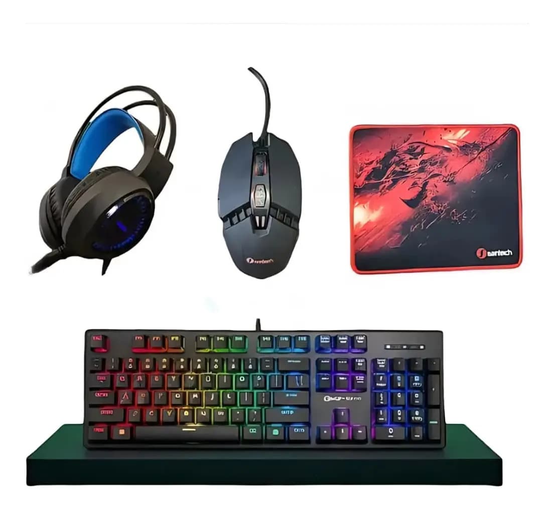 Kit Gamer 4 En 1 Mouse Gamer Teclado Gamer Pad Gamer Auriculares Gamer