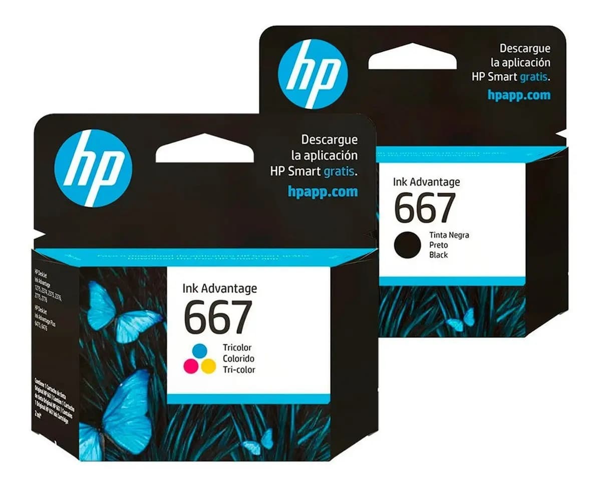 Combo Cartuchos Hp 667 Negro Color 2775 2778 4135
