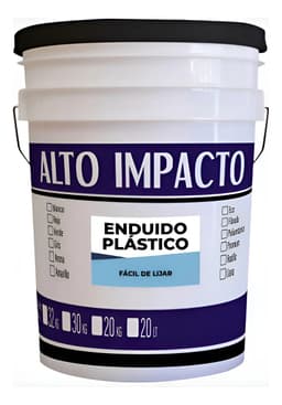 Enduido Interior Fácil De Lijar X 20 Lts !!! Alto Impacto Acabado Mate Color Blanco