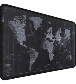 Mouse Pad Gamer 120x50 Xxl Antideslizante Bordes Cosidos Mapamundi Malvinas