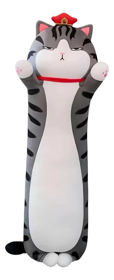 Almohada Peluche Gato Largo Kawaii Color 8