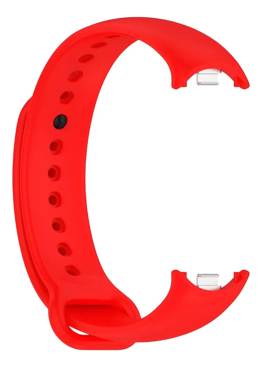 Malla Para Mi Smart Band 8 Y 9 Xiaomi 1.62 Mi Smart Band 10 1.72 De Silicona Y Con Enganche Acero Metal Generica Marca Miaband Color Rojo