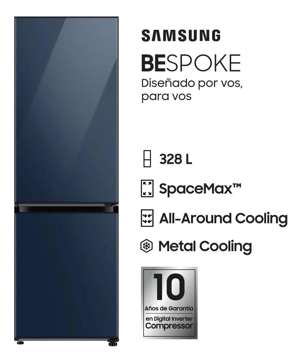 Heladera Samsung Bespoke 328lts Glam Navy