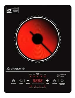Anafe Eléctrico 1 Hornalla vitrocerámico pantalla LED Ultracomb An-2211 Negro 2000W