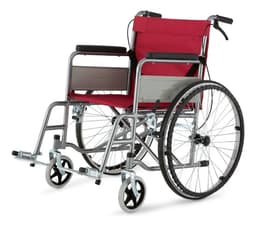 Silla de Ruedas Apoyabrazos Fijos Plegable Magesa Jl808 Rojo