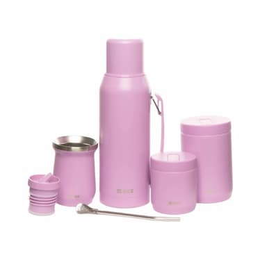 Set Matero - Termo, Mate Y Bombilla Ozz Color Lila