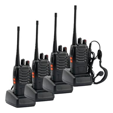 Kit X 4 Handy Baofeng Radio BF-888S Bandas de Frecuencia 16 Color Negro
