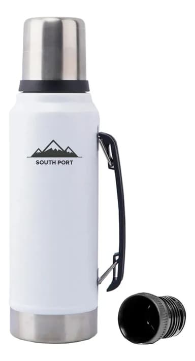 Termo South Port 1 Litro Acero Inoxidable Color Blanco