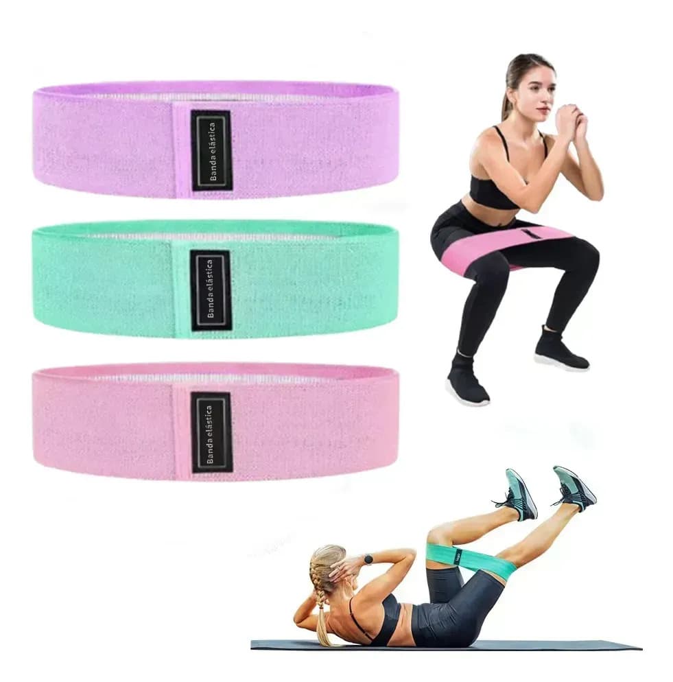 Bandas Elásticas Set X3 De Resistencia Ejercicio Gym Fitness Veoquiero