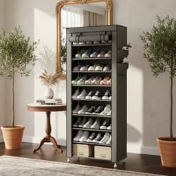 Organizador Zapatero Botinero De Calzado 9 Niveles Waggs Interseller Color Gris
