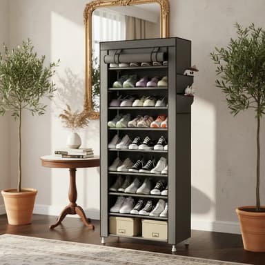 Organizador Zapatero Botinero De Calzado 9 Niveles Waggs Interseller Color Gris