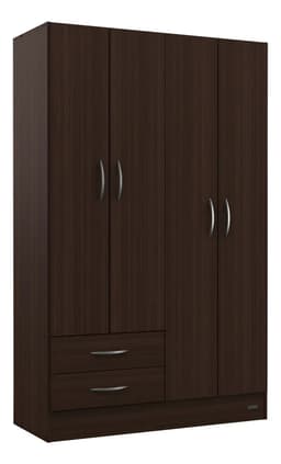 Placard Pack 24- Estantes 4 Ptas 2 Cajones Mosconi Color Chocolate