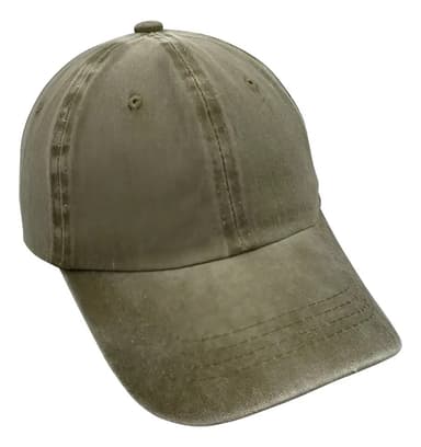 Gorra Gabardina Gastada Lisa Color Verde Musgo Talle Estandar/regulable