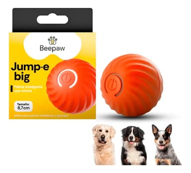 Pelota Interactiva Juguete Beepaw Perros Medianos Grandes Color Naranja