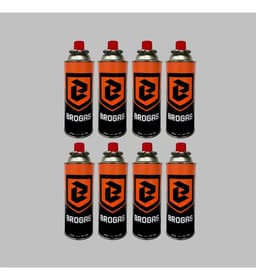 Pack de 8 Cartuchos De Gas Butano Brogas 466-1