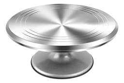 Base Plato Giratorio Acero Inoxidable Para Tortas Repostería 30cm Profesional Antideslizante Con Rotación 360° Suave Para Decorar Tortas