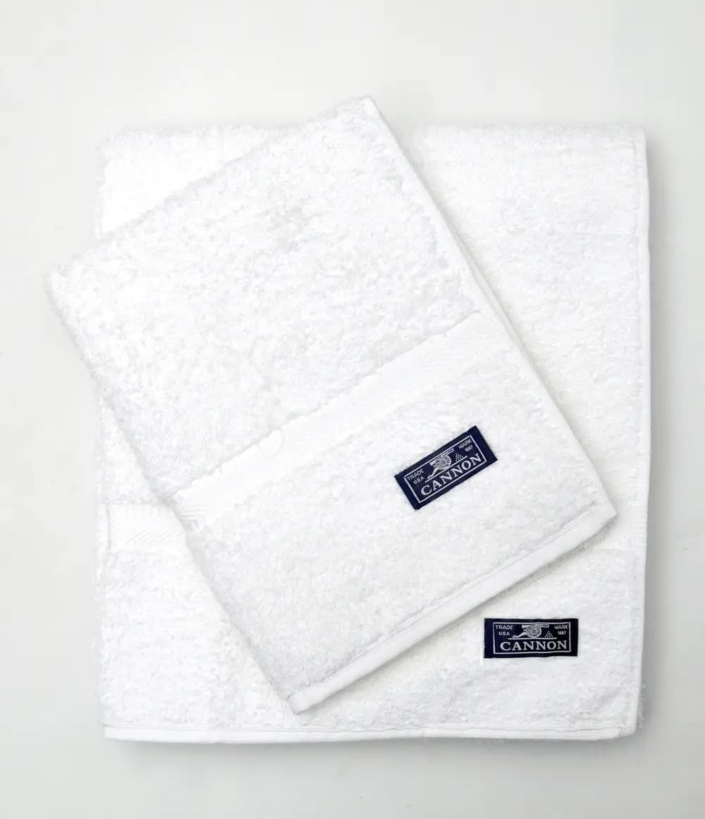 Toalla y toallon Cannon Absorbency lisa blanco de 1.5m x 90cm