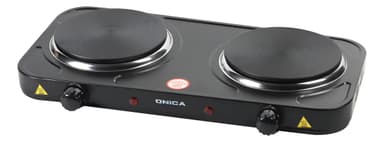 Anafe Eléctrico Onica 2 Hornallas Acero Inoxidable Negro