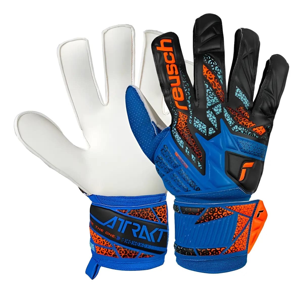 Guantes Arquero Attrakt Solid Reusch Adulto Color Azul Talle 9