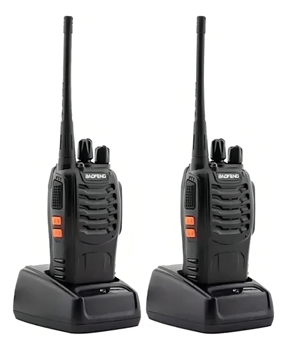 Pack 2 Transmisor 2 Vías Baofeng Bf-888s Negro Bandas De Frecuencia Uhf
