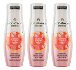 Pack de 3 Saborizantes Sabor Pomelo Rosado Sodastream Botella 440ml Rinde 9L Cada Unidad