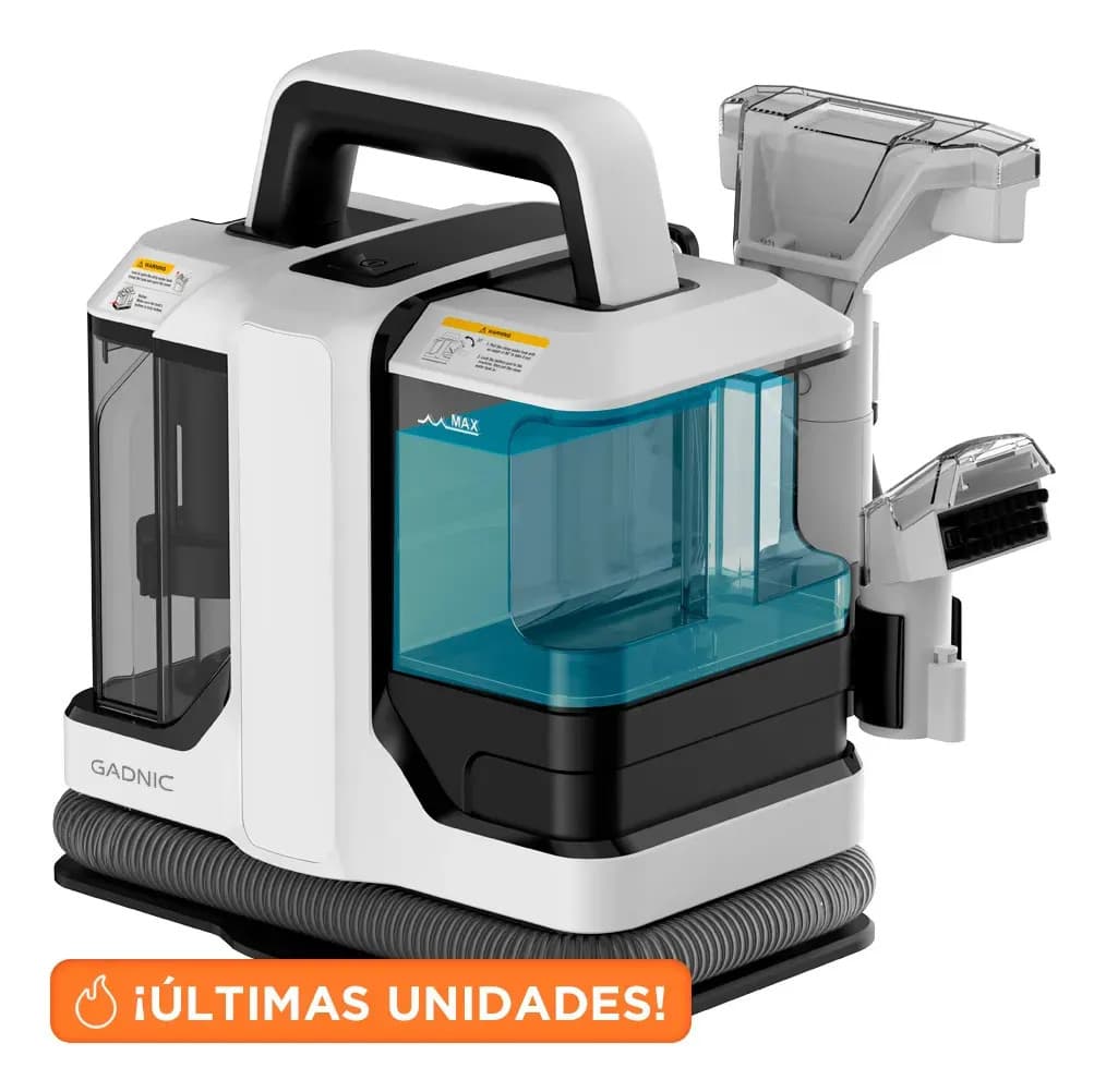 Aspiradora Limpia Tapizados Gadnic 700W Tanques Separados IPX4 Manguera Flexible
