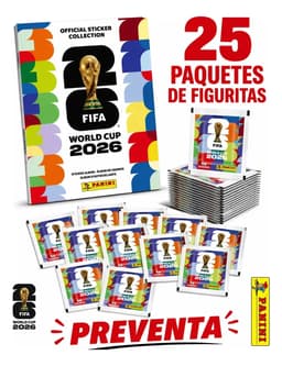 Pre-venta Álbum Mundial 2026 + 25 Sobres Figuritas Panini