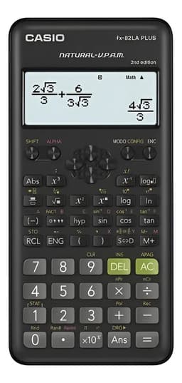 Calculadora Casio Fx-82la Plus Científica En Español Color Gris