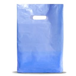 Bolsa Riñón Regalo Celeste Con Manija 30 Cm Ancho X 40 Cm Largo Colores Lisos Resistente X 100 Unidades Polinea