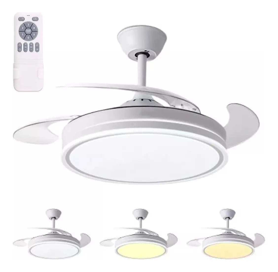 Ventilador de Techo Retráctil Star Vision con Luz LED y Control Remoto