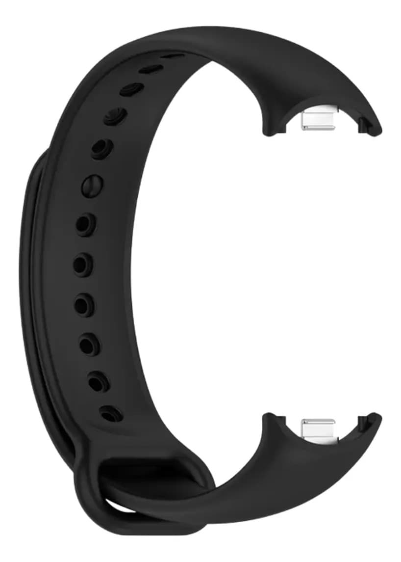 Malla Para Mi Smart Band 8 Y 9 Xiaomi 1.62 Mi Smart Band 10 1.72" De Silicona Y Con Enganche Acero Metal Generica Marca Miaband Color Negro