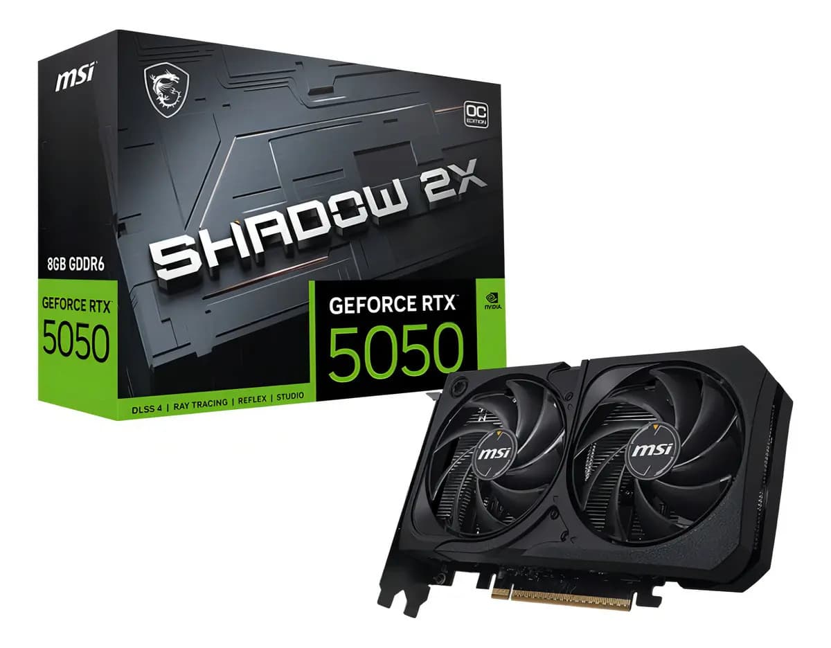 Placa De Video Geforce Rtx 5050 8gb Msi Shadow 2x Oc