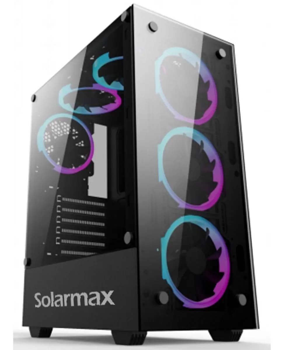Gabinete Pc Super Gamer Vidrio Templado 6 Coolers Rgb