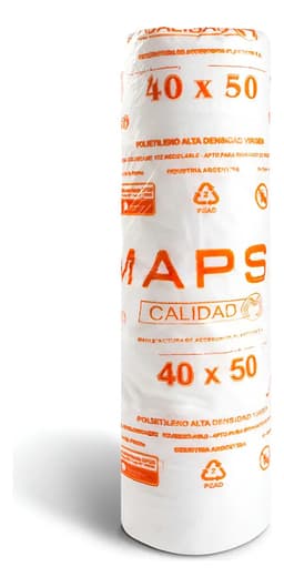 Bolsa Rollo Arranque 40x50 Apto Para Freezer 750 Gr Polietileno Alta Densidad Transparente Cristal Polinea X Unidad