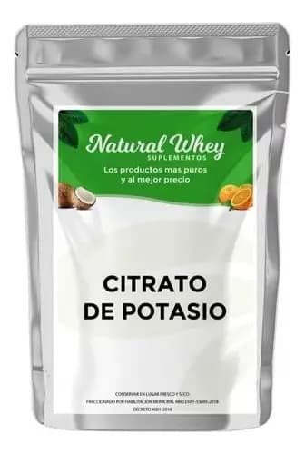 Citrato de Potasio en Polvo Natural Whey 1 Kg Sin Sabor Vegano