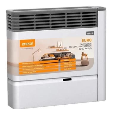 Calefactor a gas sin salida Emegé Euro 3180 Sce 8000 Kcal multigas