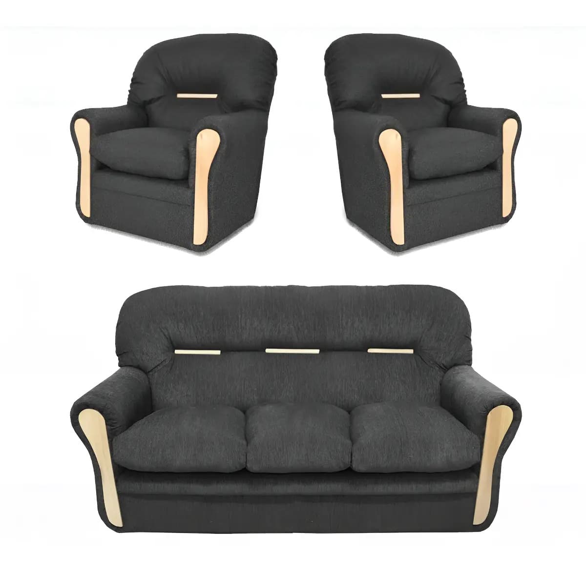 Juego Living 3cps Bilbao Sofá +2 Sillones Sillon Interliving Color