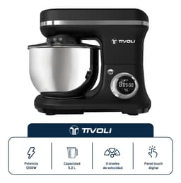 Batidora De Pie Planetaria Digital 3 En 1 Tivoli 5,2l 1200w Color Negro Frecuencia 50 Hz/60 Hz