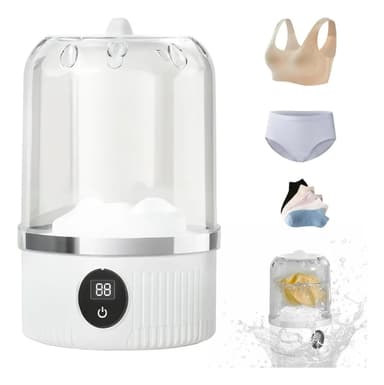 Mini Lavarropas Portátil de Carga Superior para Ropa Delicada y Bebé con USB