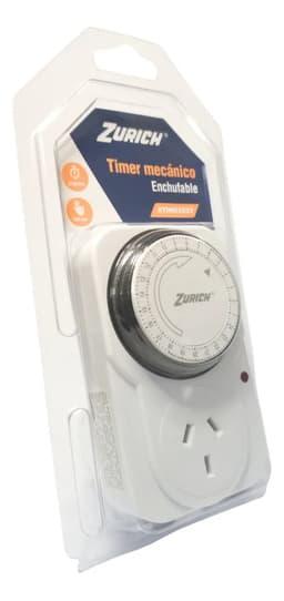 Timer Programable Mecanico Enchufable Zurich Vidriera 2hp