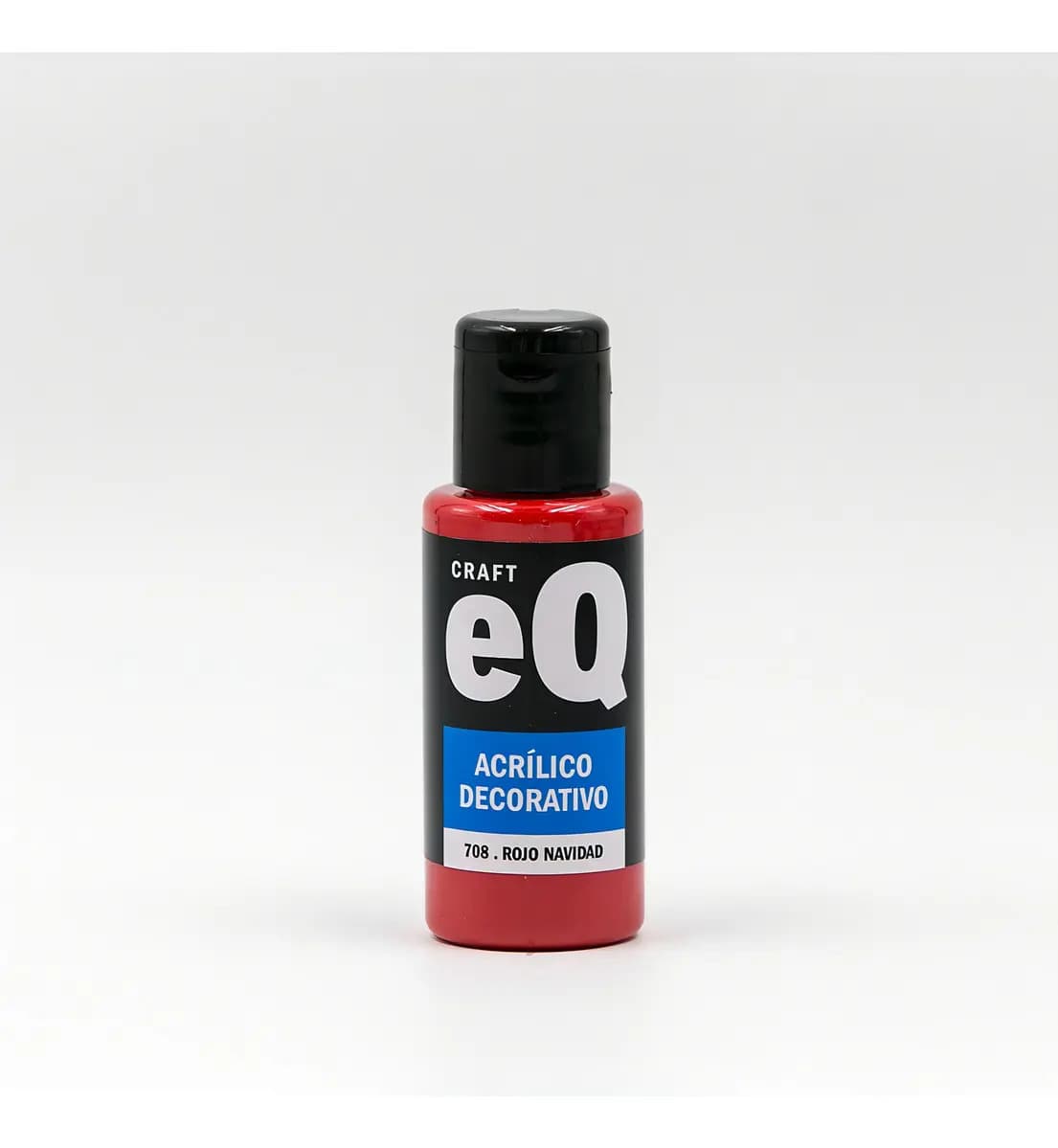 Pintura Acrílica Decorativa EQ Arte 50cc Rojo Navidad para Madera y Vidrio