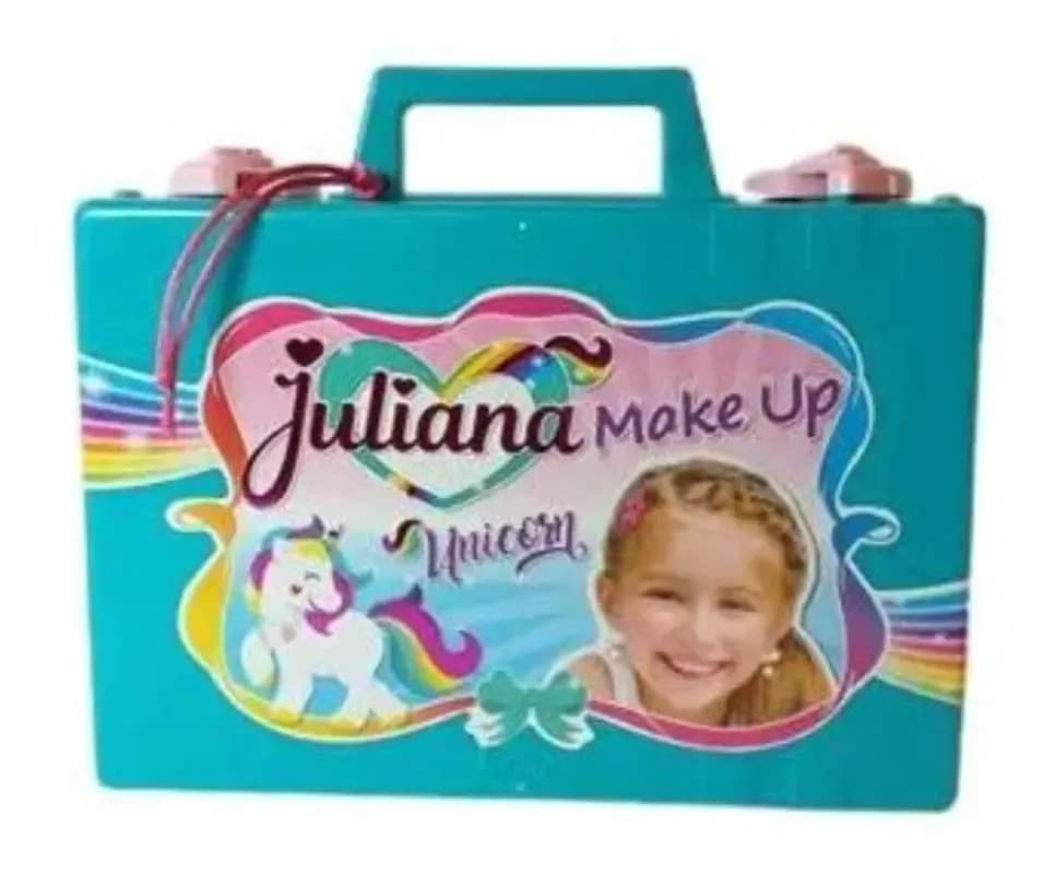 Valija Juliana Make Up Unicorn Maquillaje Unicornio Color Aqua