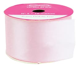 Cinta Raso Doble Faz N°9 Ancho 40mm Deco Rollo X 10 Metros Color Rosa