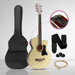 Guitarra Electroacústica EAG003 Natural Brillante Para Diestros