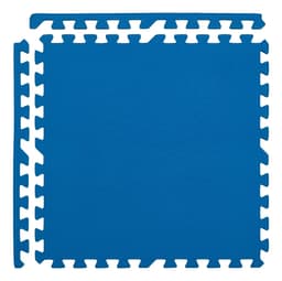 Hygge piso goma eva encastrable azul liso pack x4 piezas 60x60cm 1cm espesor bordes incluidos gimnasio fitness yoga pilates crossfit juegos infantiles resistente antideslizante amortiguacion proteccio