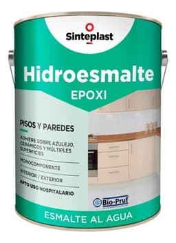 Pintura Azulejos Y Pisos Hidroesmalte Epoxi Sinteplast X 1lt Gris
