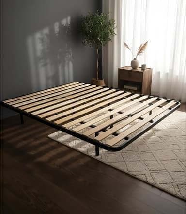 Cama Turca 2 Plazas Muebles Lejaim 140x190cm Caño Reforzado Negra 6 Patas